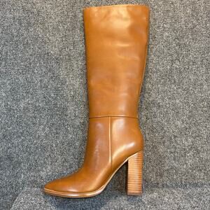 Brand New Marc Fisher Women 8 Lannie Medium Natural Brown Heeled Knee High Boots